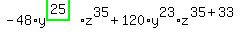 -48%2Ay%5E%28highlight_green%28+25+%29%29%2Az%5E35%2B120%2Ay%5E23%2Az%5E%2835%2B33%29