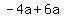 -4a%2B6a