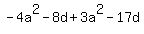 -4a%5E2-8d%2B3a%5E2-17d