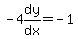 -4expr%28dy%2Fdx%29=-1