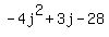 -4j%5E2%2B3j-28