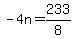 -4n=233%2F8