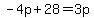 -4p%2B28=3p