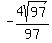 -4sqrt%2897%29%2F97