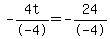 -4t%2F-4=-24%2F-4