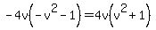 -4v%28-v%5E2-1%29=4v%28v%5E2%2B1%29
