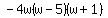 -4w%28w-5%29%28w%2B1%29