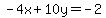 -4x%2B10y=-2