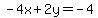-4x%2B2y=-4