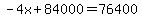 -4x%2B84000=76400