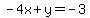 -4x%2By=-3