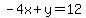 -4x%2By=12