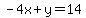 -4x%2By=14