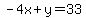 -4x%2By=33