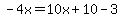 -4x=10x%2B10-3