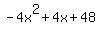 -4x%5E2%2B4x%2B48