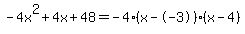 -4x%5E2%2B4x%2B48+=+-4%28x--3%29%2A%28x-4%29