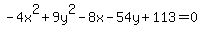 -4x%5E2%2B9y%5E2-8x-54y%2B113=0