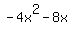 -4x%5E2-8x