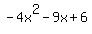 -4x%5E2-9x%2B6