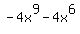 -4x%5E9-4x%5E6