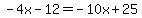 -4x-12=-10x%2B25