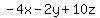 -4x-2y%2B10z%29=10