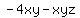 -4xy+-+xyz%29