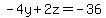 -4y%2B2z=-36
