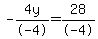 -4y%2F-4=28%2F-4