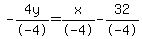 -4y%2F-4=x%2F-4-32%2F-4