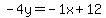 -4y=-1x%2B12