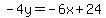 -4y=-6x%2B24