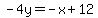 -4y=-x%2B12