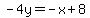-4y=-x%2B8