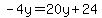 -4y=20y%2B24