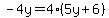 -4y=4%285y%2B6%29