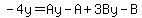 -4y=Ay-A%2B3By-B