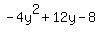 -4y%5E2%2B12y-8