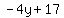 -4y+%2B+17