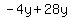 -4y+%2B28y