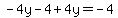 -4y-4%2B4y=-4