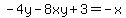 -4y-8xy%2B3=-x