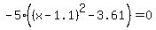 -5%28%28x-1.1%29%5E2-3.61%29=0