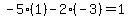 -5%281%29-2%28-3%29=1
