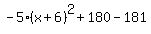 -5%28x%2B6%29%5E2%2B180-181