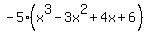 -5%28x%5E3-3x%5E2%2B4x%2B6%29