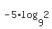 -5%2Alog%289%2C2%29