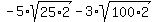 -5%2Asqrt%2825%2A2%29+-+3%2Asqrt%28100%2A2%29