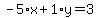 -5%2Ax%2B1%2Ay=3